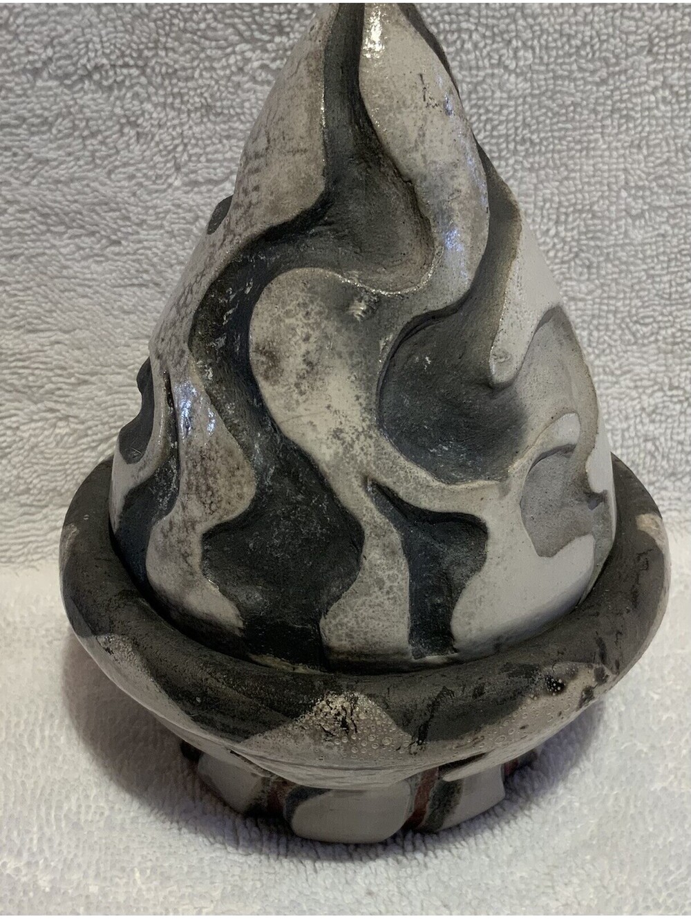 Unusual Clay Art Pottery Incense Burner/Tea Light Holder- Signed by the Artist